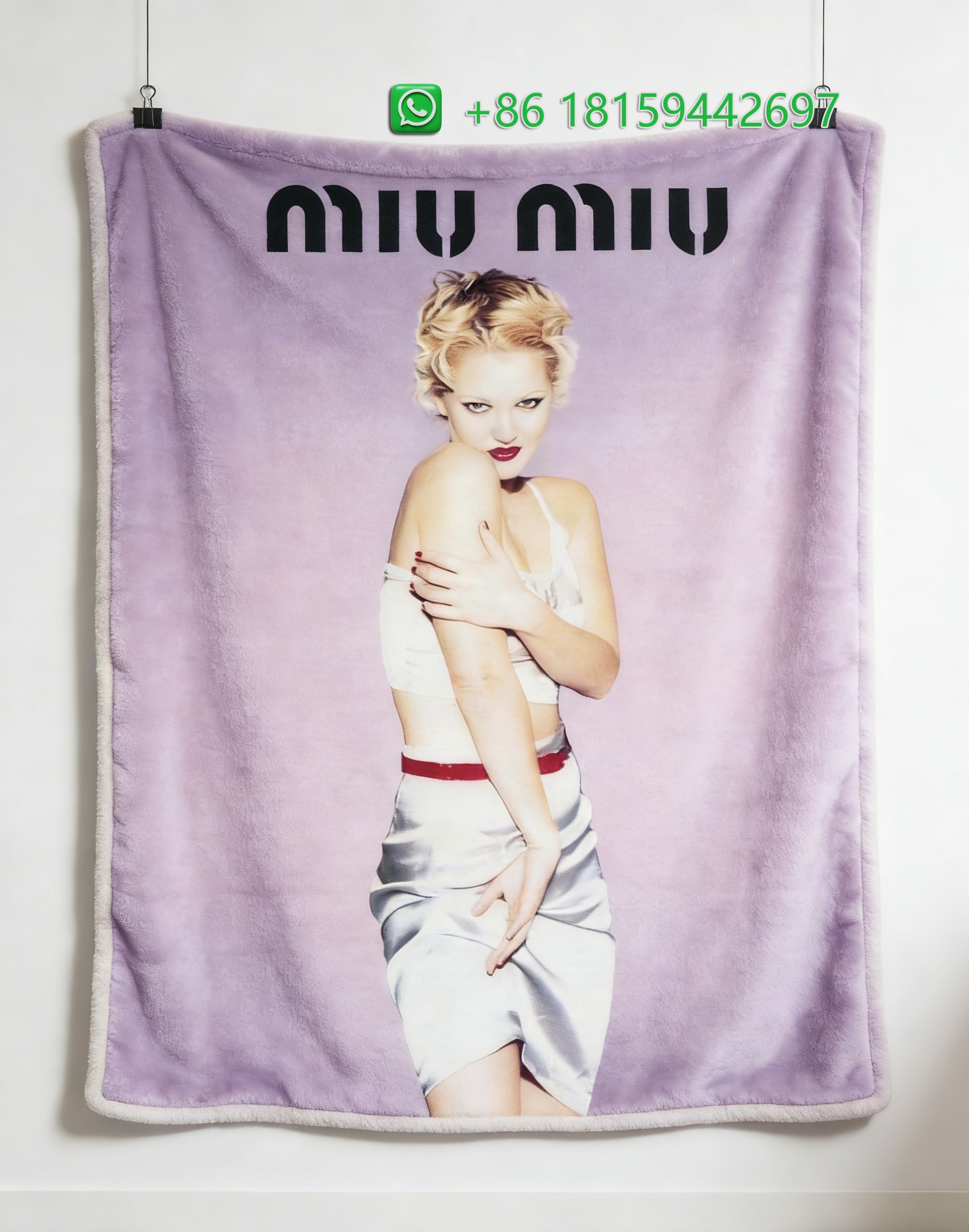 Miumiu Throw Blankets
